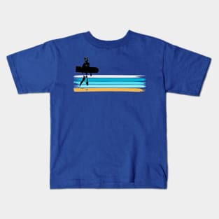 Bellyboard Prone Paipo Surfing Retro Surfer Guy Kids T-Shirt